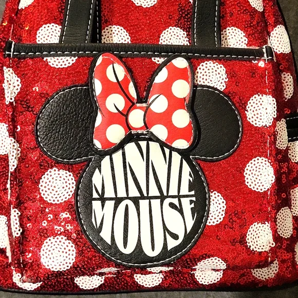 Loungefly Disney Parks Mini Mouse Sequin  Mini Backpack - Picture 6 of 10